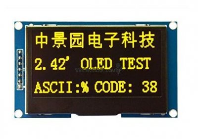 2.42＂ 12864 Yellow OLED Display Module FO