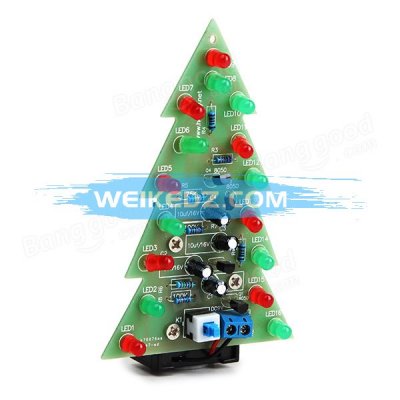Christmas Tree Flash LED Electronic DIY Lea